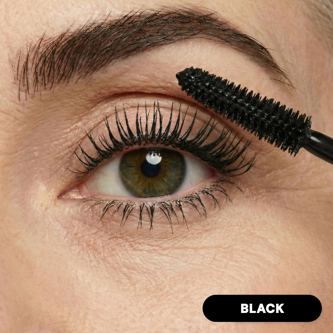 Máscara de pestañas acondicionante con péptidos, resistente al agua y de lujo